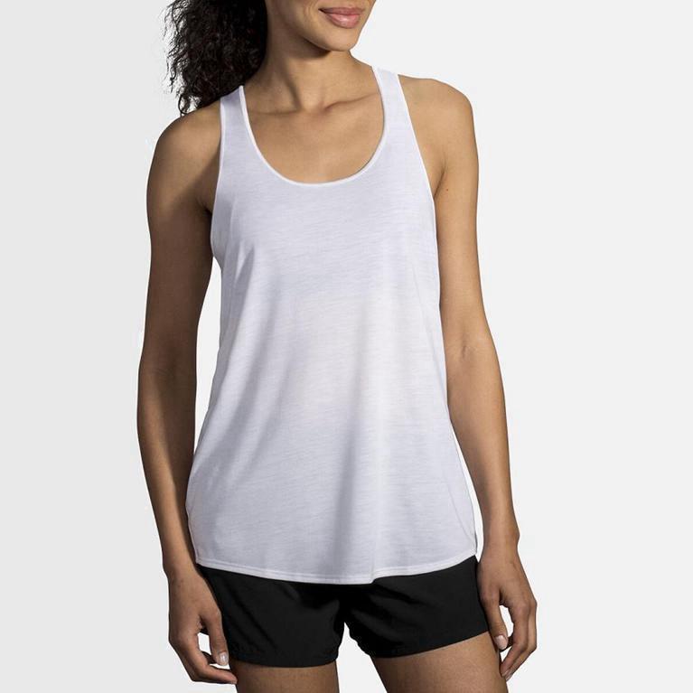 Brooks Distance Hardlooptanktop voor Dames Wit (NDWJE-5207)